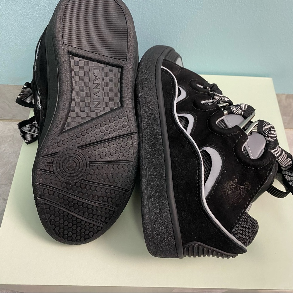 Lanvin Black and White Kids Sneakers - Picture 3 of 6